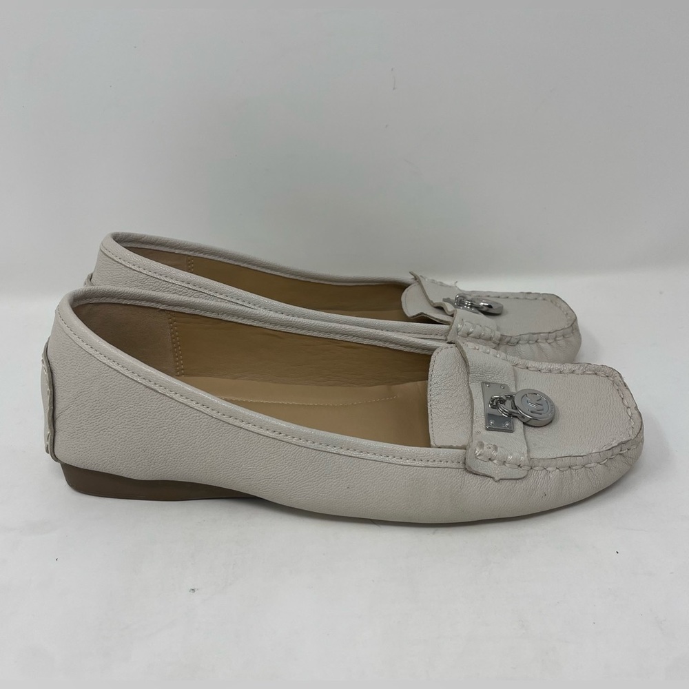 Michael Kors Women Gray Leather Loafers Flats Size 9.5 - Picture 3 of 9